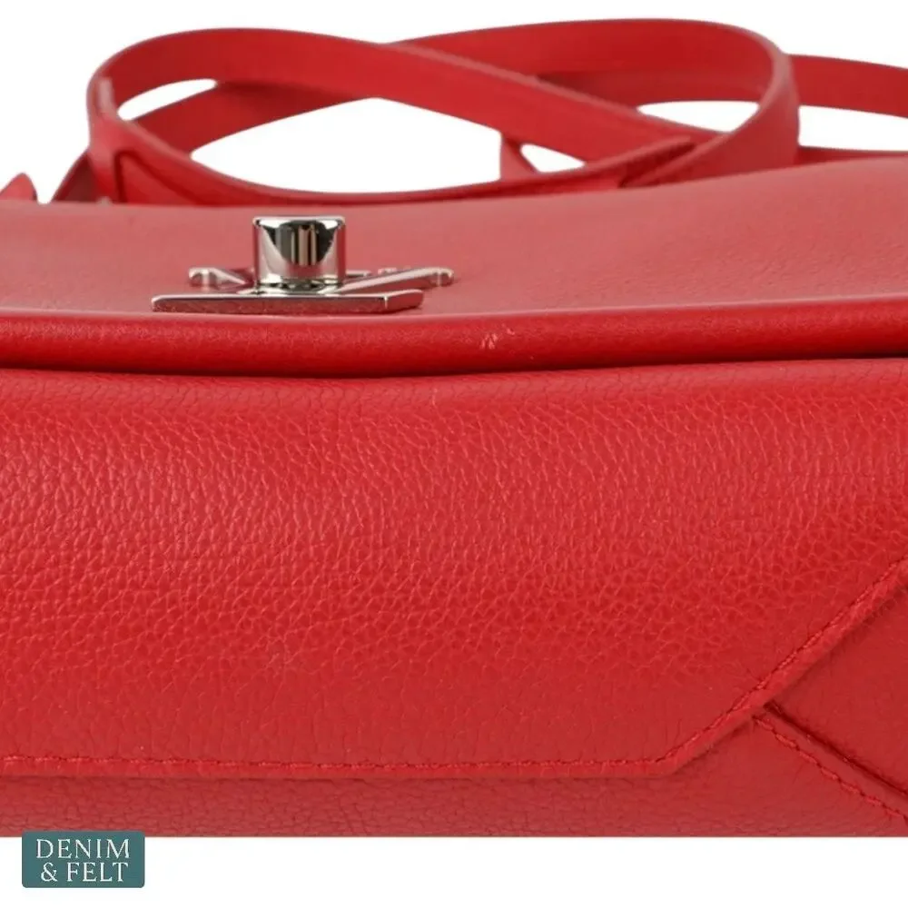 Louis Vuitton Lockme II BB Red‎ Taurillon Leather Crossbody Bag Authentic
